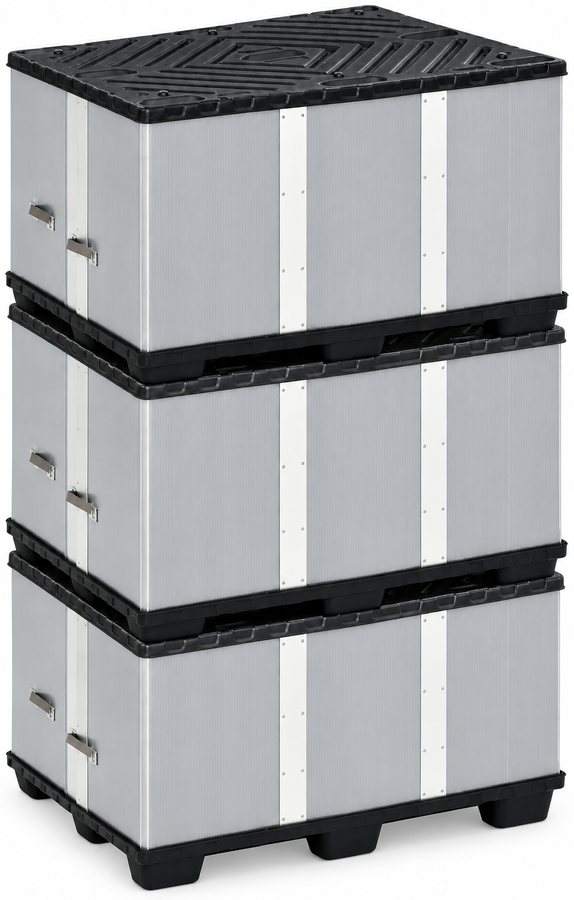 중량형 슬리브 3단 적재 — 안전하중 3톤 (3,000 kg), 알루미늄 보강대